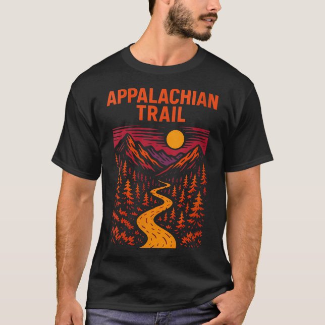 T-shirt Womens Appalachian Trail Hiking Adventure Retro Me (Devant)