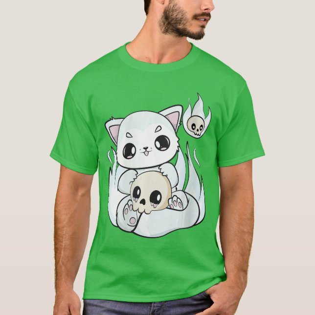 T-shirt Womens Arctic Fo Plays With Kawaii Halloweenoy For (Devant)