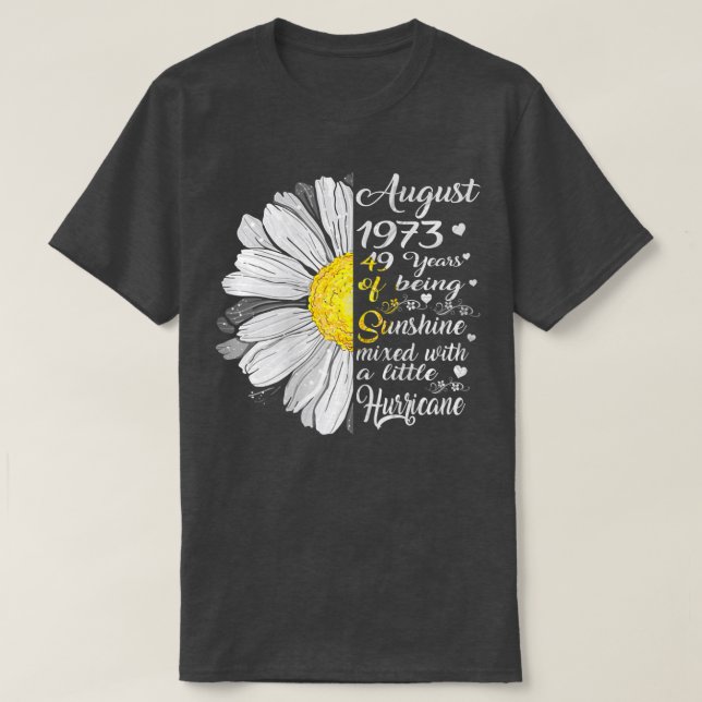 T-shirt Womens August Girls 1973 Poison de Birthday 49 Yea (Design devant)