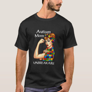 T-shirt Womens Autism Mom Unbreakable Autism Awareness Day