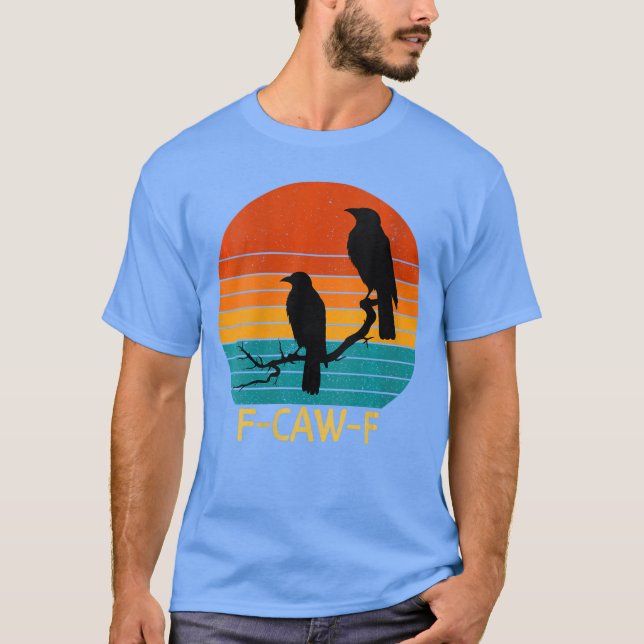 T-shirt Womens awF Black Bird Crow Funny Bird Cawing Grung (Devant)