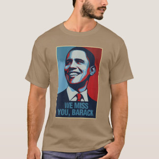 T-shirt Womens Barack Obama We Miss You VNeck