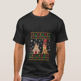 T-shirt Womens Belgian Malinois Christmas Ugly Sweater San
