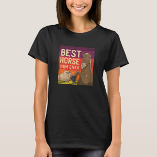 T-shirt Womens Best Horse Mom Ever Horse Lover Equestrian