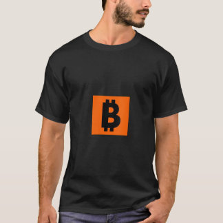 T-shirt Womens Bitcoin Black Logo Orange Large Middle V Ne