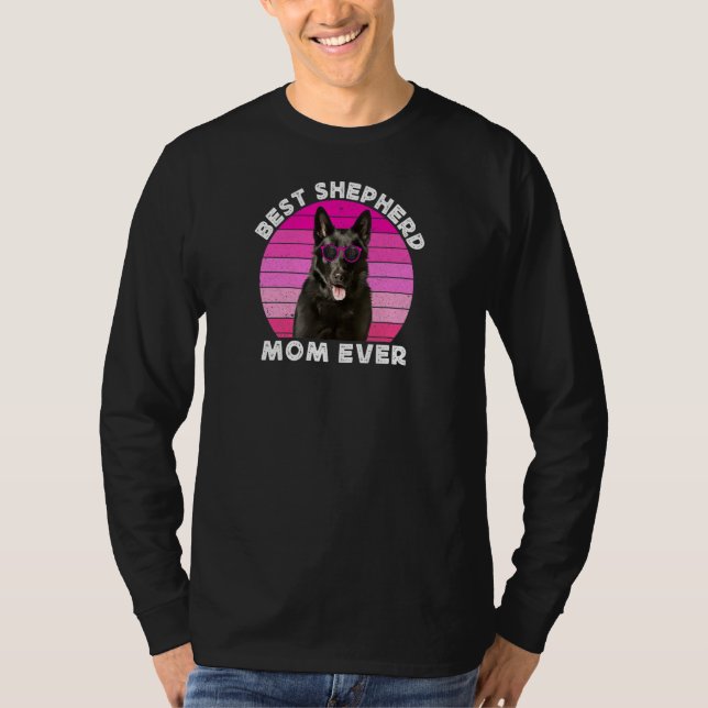 T-shirt Womens Black German Shepherd Mom For Women Shepher (Devant)