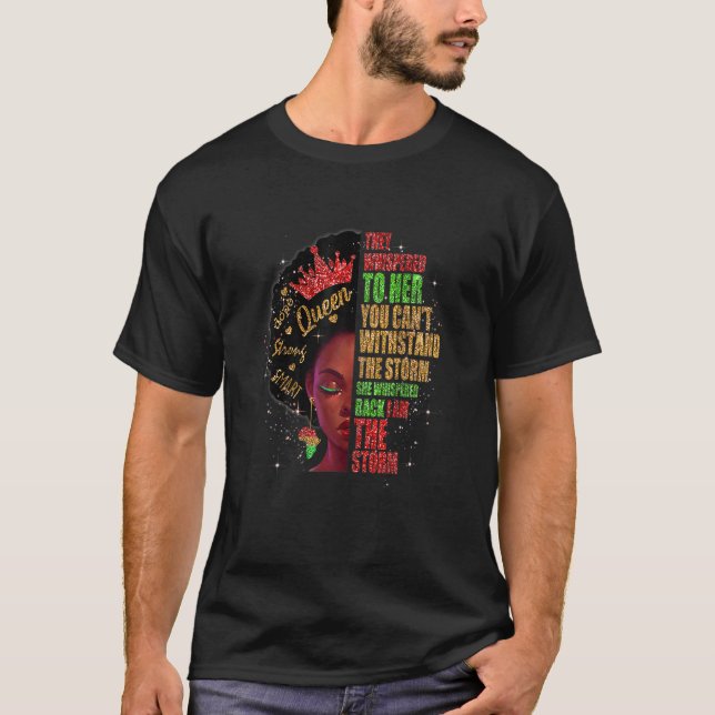 T-shirt Womens Black History Month Afro Melanin Queen Afri (Devant)