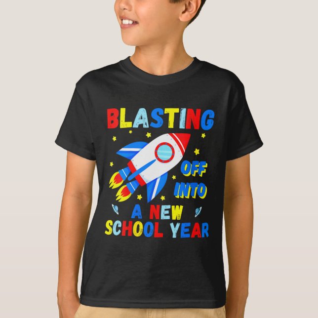 T-shirt Womens Blasting Off Into A New School Year Cute Ro (Devant)