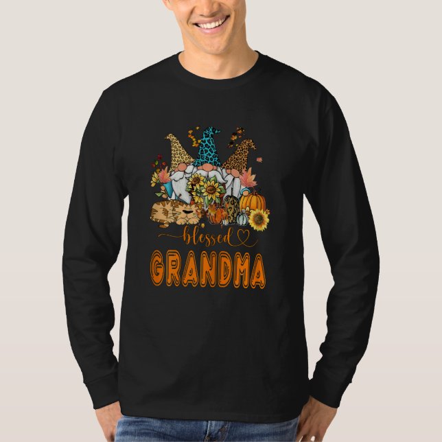 T-shirt Womens Blessed Grandma Women's Trendy Fall Catmom  (Devant)