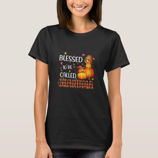 T-shirt Womens Blessed To Be Called Grandma Halloween (Devant)