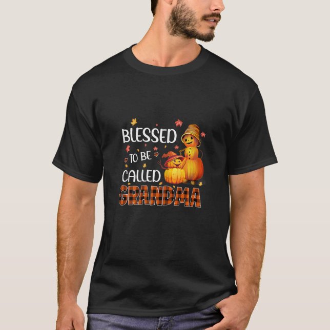 T-shirt Womens Blessed To Be Called Grandma Halloween (Devant)