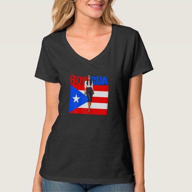 T-shirt Womens Boricua Roots Puerto Rico Pride PR Souvenir (Devant)