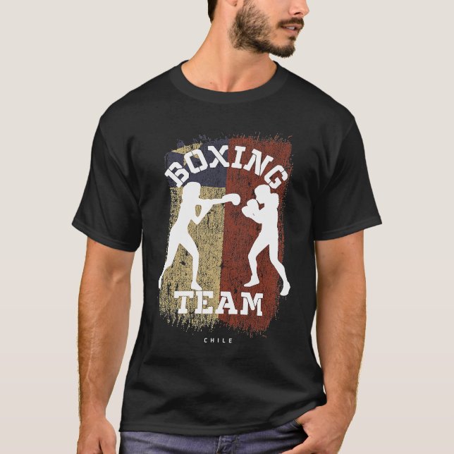 T-shirt Womens Boxing Chile Combat Sports Fighter Boxing (Devant)