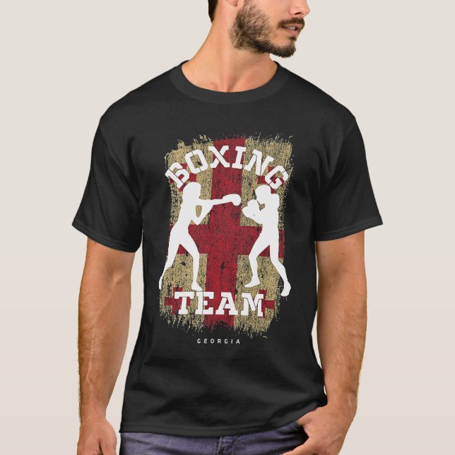 T-shirt Womens Boxing Georgia Combat Sports Fighter Boxing (Devant)