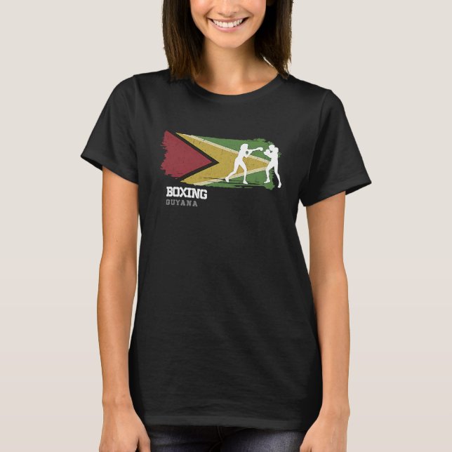 T-shirt Womens Boxing Guyana Combat Sports Fighter Boxing  (Devant)