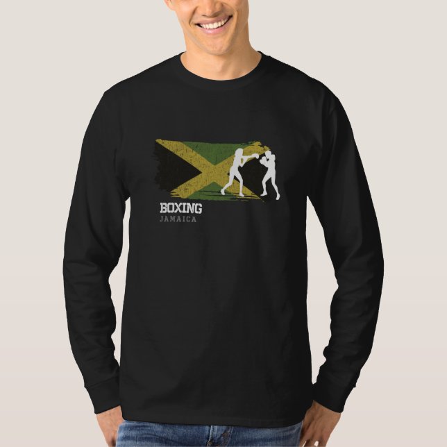 T-shirt Womens Boxing Jamaica Combat Sports Fighter Boxing (Devant)