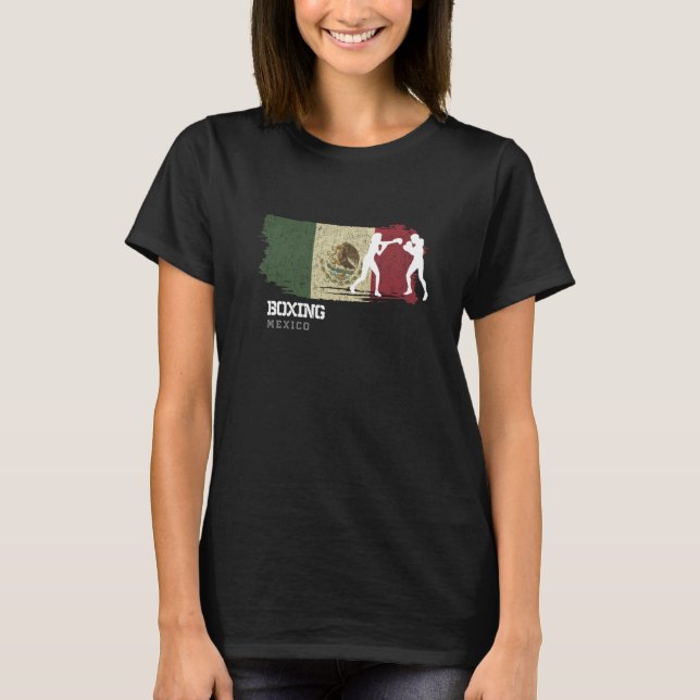 T-shirt Womens Boxing Mexico Combat Sports Fighter Boxing  (Devant)