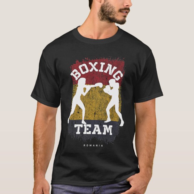 T-shirt Womens Boxing Romania Combat Sports Fighter Boxing (Devant)