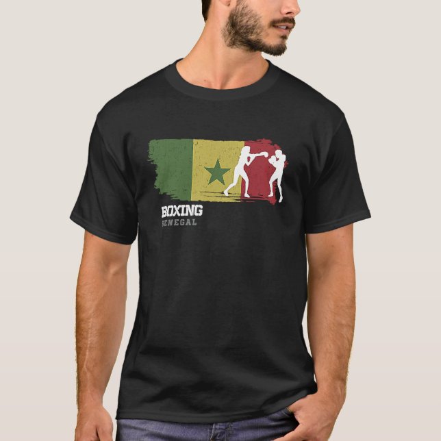 T-shirt Womens Boxing Senegal Combat Sports Fighter Boxing (Devant)