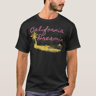T-shirt Womens California Dreamin Surfing Retro Dreaming V