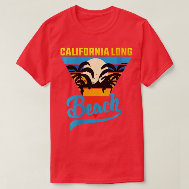 T-shirt Womens California Long Beach Sand Surf et été (Design devant)