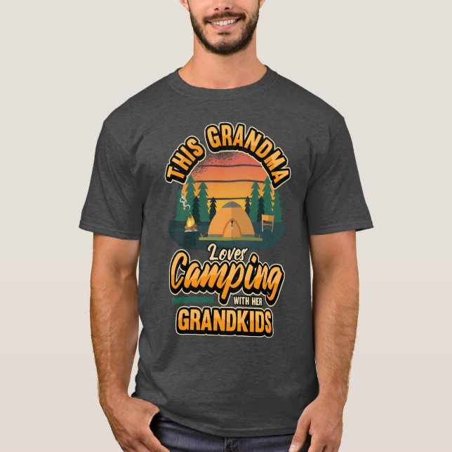 T-shirt Womens Campinghis Grandma Loves Camping With Her g (Devant)