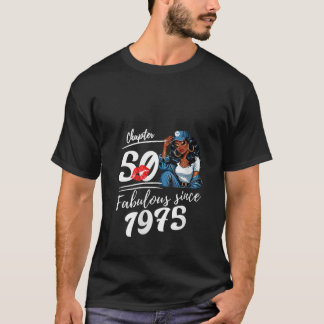 T-shirt Womens Chapter 50 Fabulous Since 1975 50th Birthda