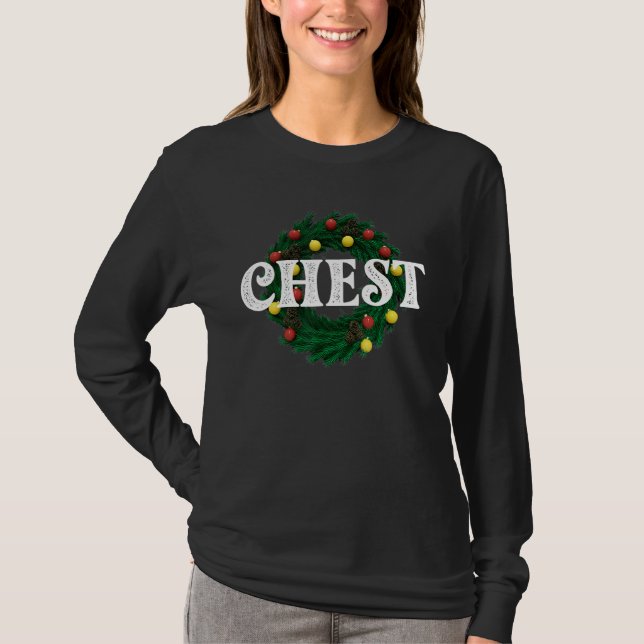T-shirt Womens Chest Nuts Matching Chestnuts Christmas Cou (Devant)