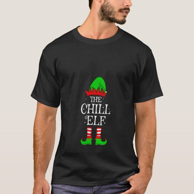 T-shirt Womens Chill Elf Xmas Matching Family Elf Squad Ch (Devant)
