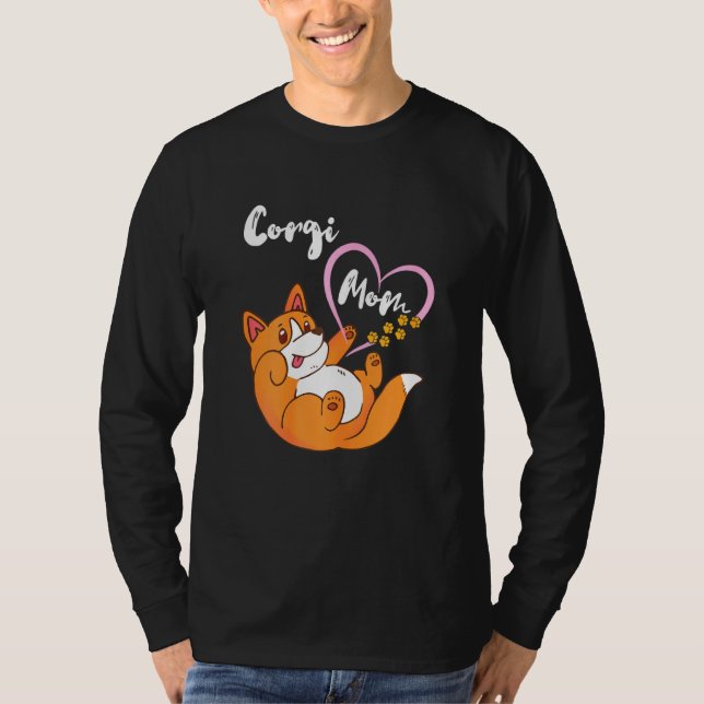 T-shirt Womens Corgi Mom Cardigan Welsh Corgi Puppies Owne (Devant)