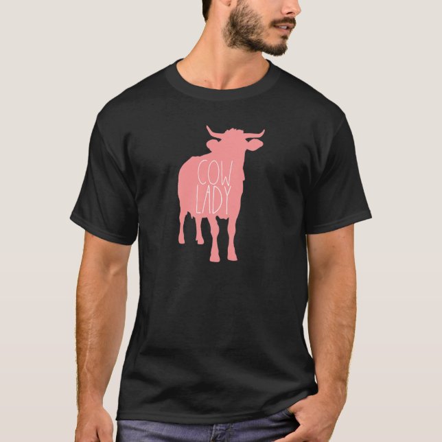 T-shirt Womens Cow Lady Farm Girl Cattle Farmer Cow Farmin (Devant)