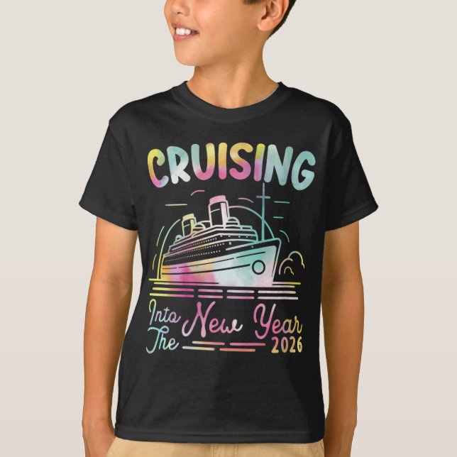 T-shirt Womens Cruising Into New Year 2026 Countdown Party (Devant)