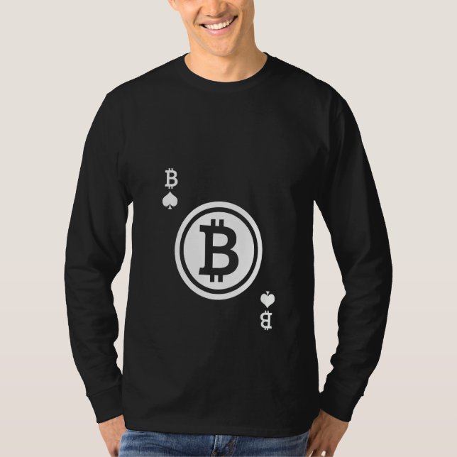 T-shirt Womens Crypto Devise Btc Pièce Bitcoin Jouer Ca (Devant)