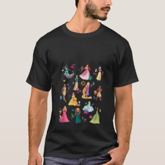 T-shirt Womens Disney Princess Magical Print V Neck