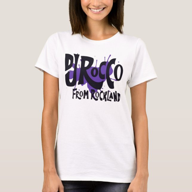 T-shirt Women's DJ Rocco From Rockland Logo Black  (Devant)