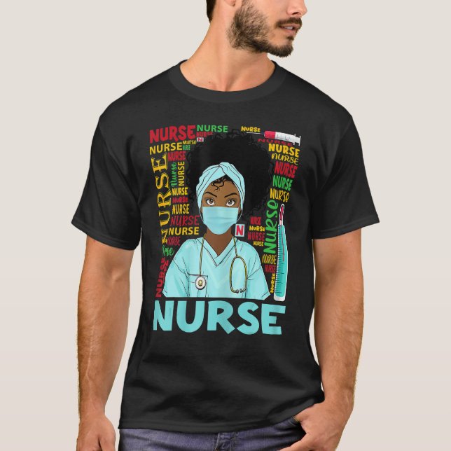 T-shirt Womens Dy Black Nurse Week 2022 Costume Black Hist (Devant)