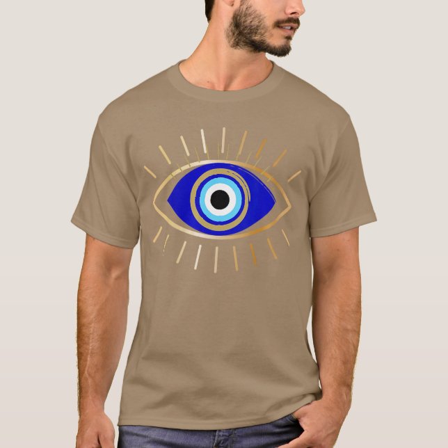 T-shirt Womens Evil Eye Protection VNeck vintage (Devant)