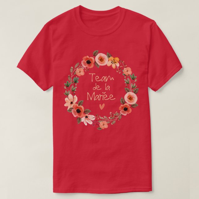 T-shirt Womens EVJF Personalised Team Bride Bride Crown Te (Design devant)