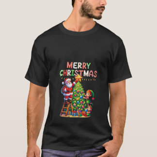 T-shirt Womens Family Matching Santa Elf squad Decorating 