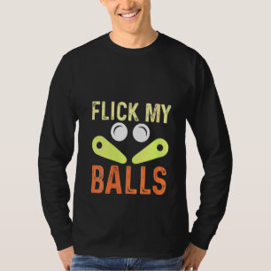 T-shirt Womens Flickr My Balls Classic Retro Pinball Arcad