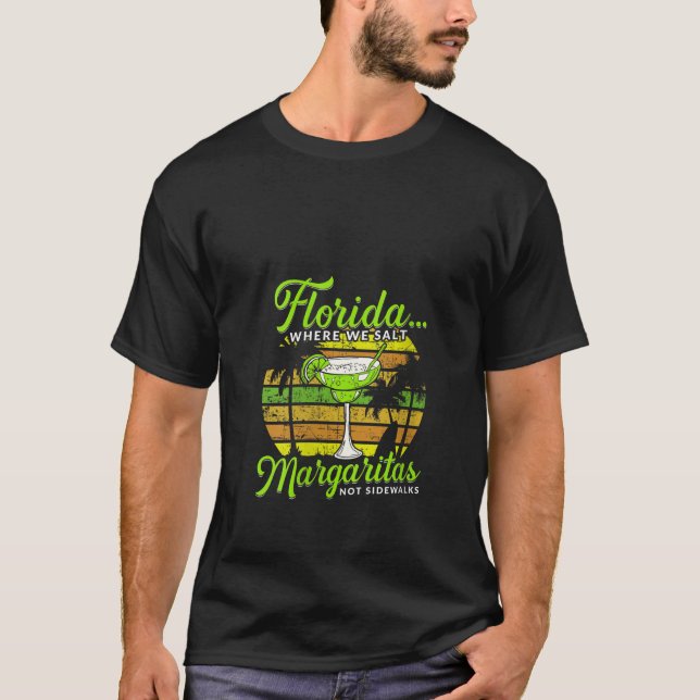 T-shirt Womens Florida Salt Margaritas Not Sidewalks Beach (Devant)