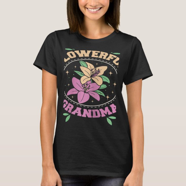 T-shirt Womens Flowerful grandma (Devant)