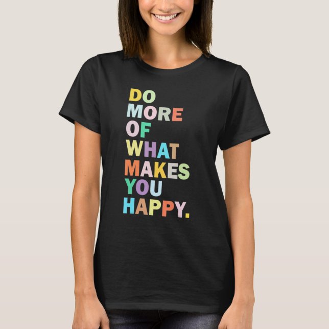 T-shirt Women's Fun Happy Letter Printed (Devant)