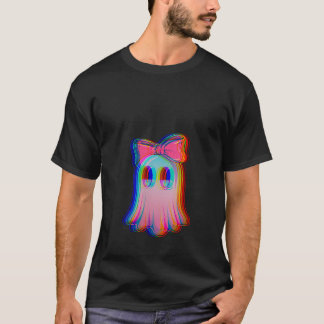 T-shirt Womens Funny Ghost Trippy Vaporwave Halloween Tech