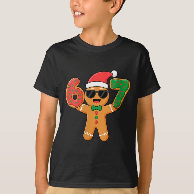 T-shirt Womens Funny Gingerbread Six Seven 67 Ice Cream Dr (Devant)