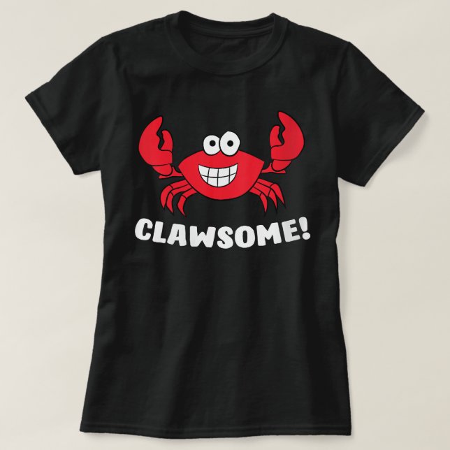 T-shirt Womens Funny Lobster Clawsome Sea Crab Cartoon Lob (Design devant)