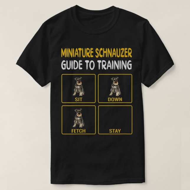 T-shirt Womens Funny Miniature Schnauzer Guide De Formatio (Design devant)