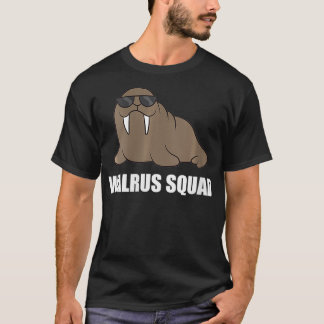 T-shirt Womens Funny Walrus Team Walrus Walrus Squad VNeck