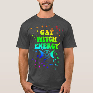 T-shirt Womens Gay Witch Energy LGBTQ Witchcraft Funny Pri