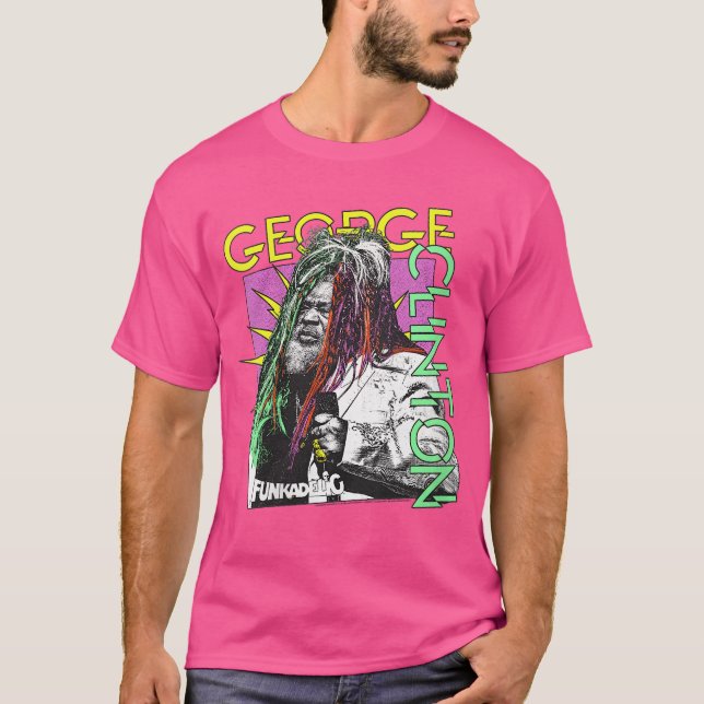 T-shirt Womens George Clinton Funkadelic Comic Burst VNeck (Devant)